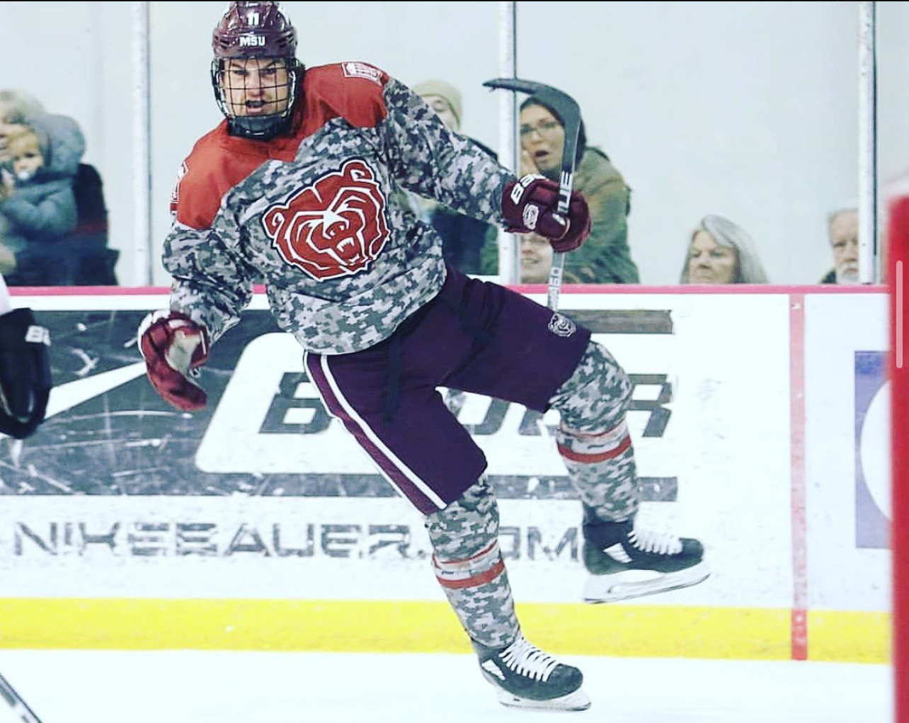 Henrik Loehman playing for Missouri State University